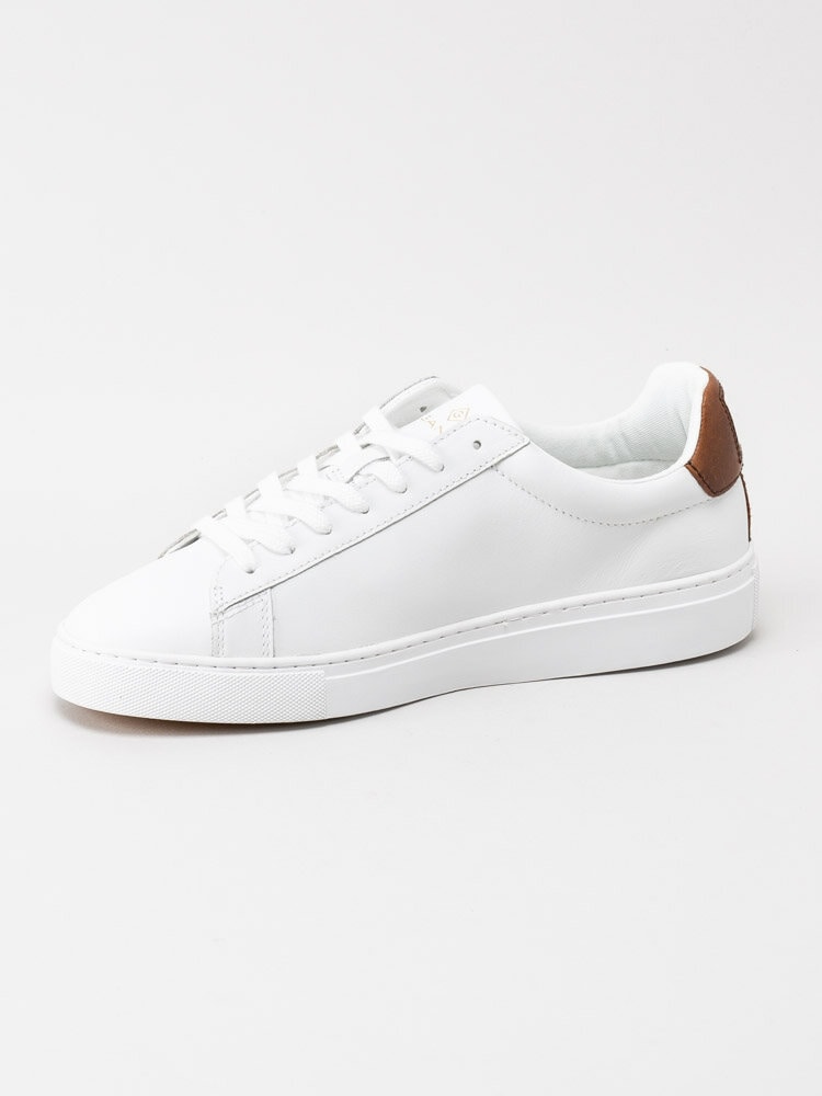 Gant Footwear - Mc Julien - Vita sneakers i skinn med bruna detaljer