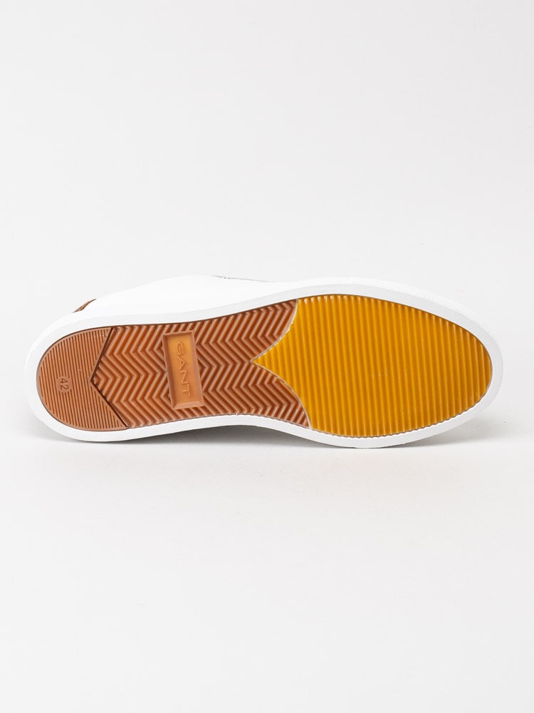 Gant Footwear - Mc Julien - Vita sneakers i skinn med bruna detaljer