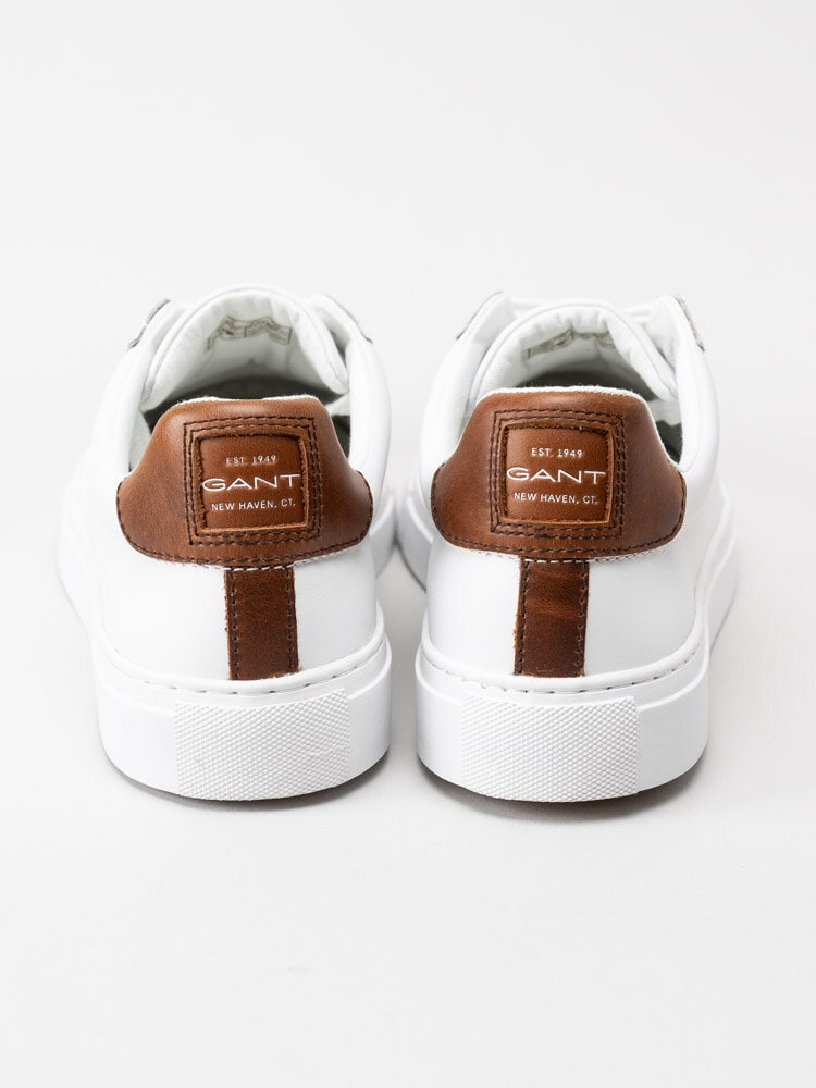 Gant Footwear - Mc Julien - Vita sneakers i skinn med bruna detaljer