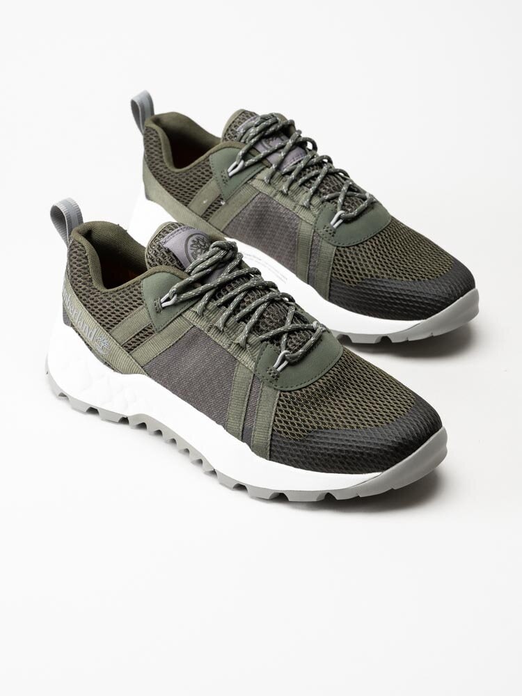 Timberland - Solar Wave Low - Gröna grova sneakers i textil