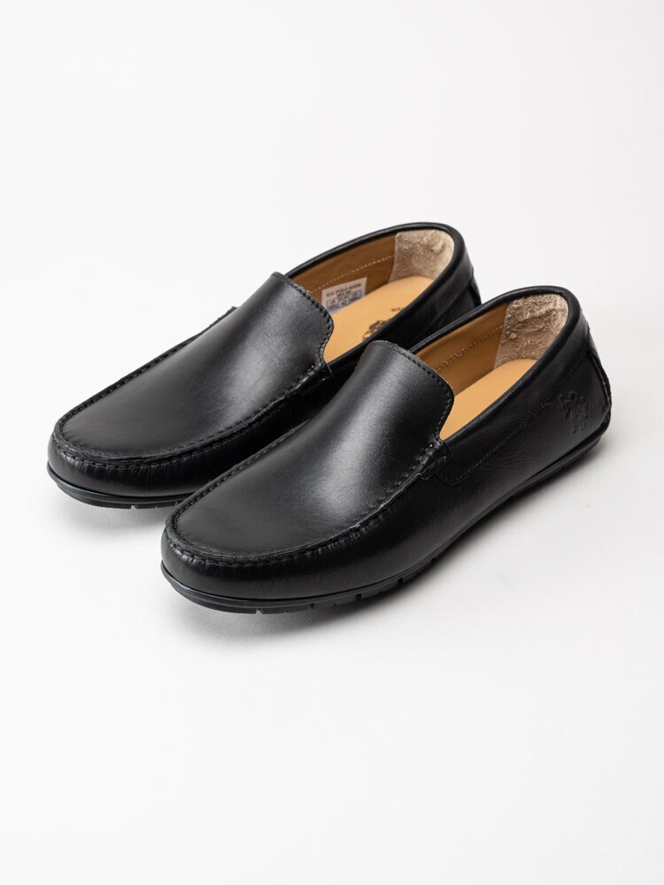 U.S. Polo Assn. - River - Svarta loafers i skinn