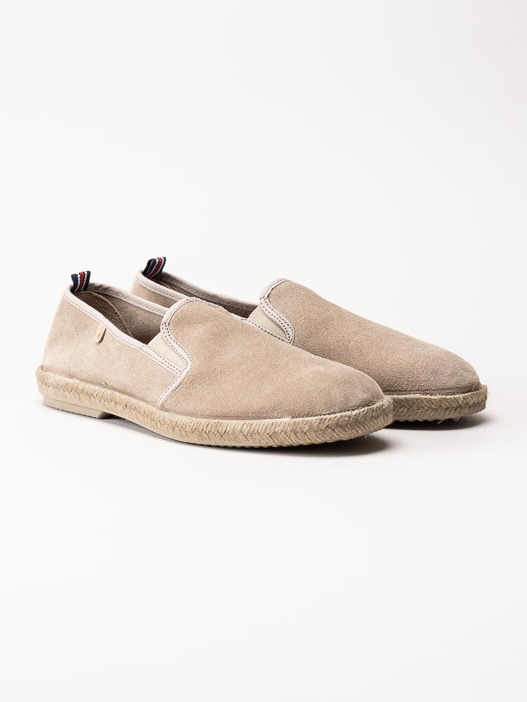 Verbenas - Troy - Beige slip on espadrillos i mocka