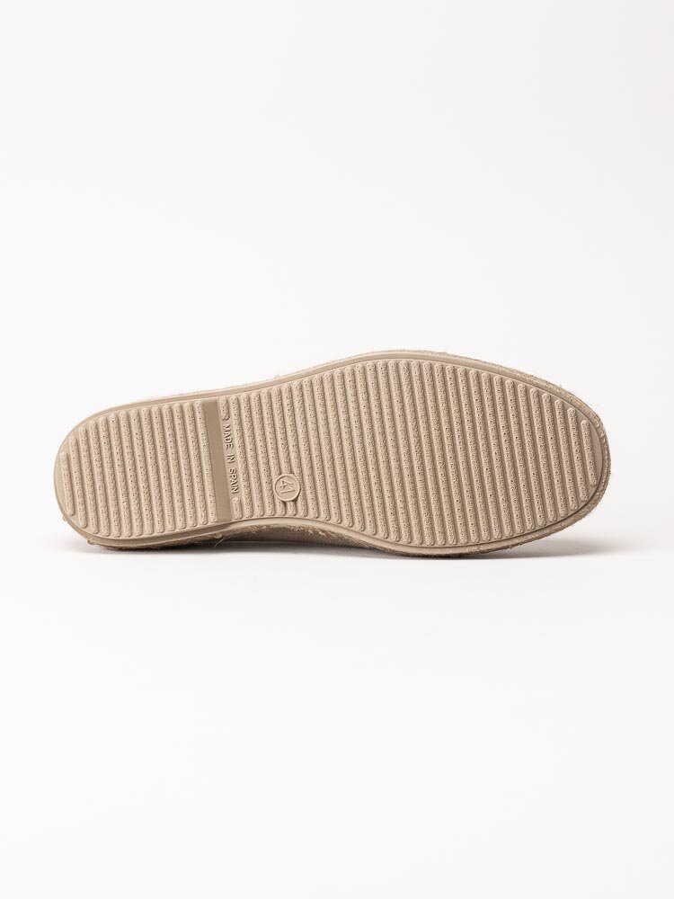 Verbenas - Troy - Beige slip on espadrillos i mocka