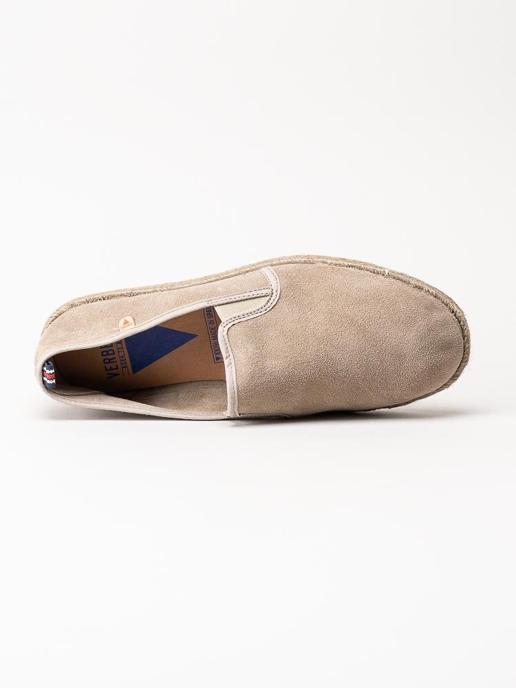 Verbenas - Troy - Beige slip on espadrillos i mocka