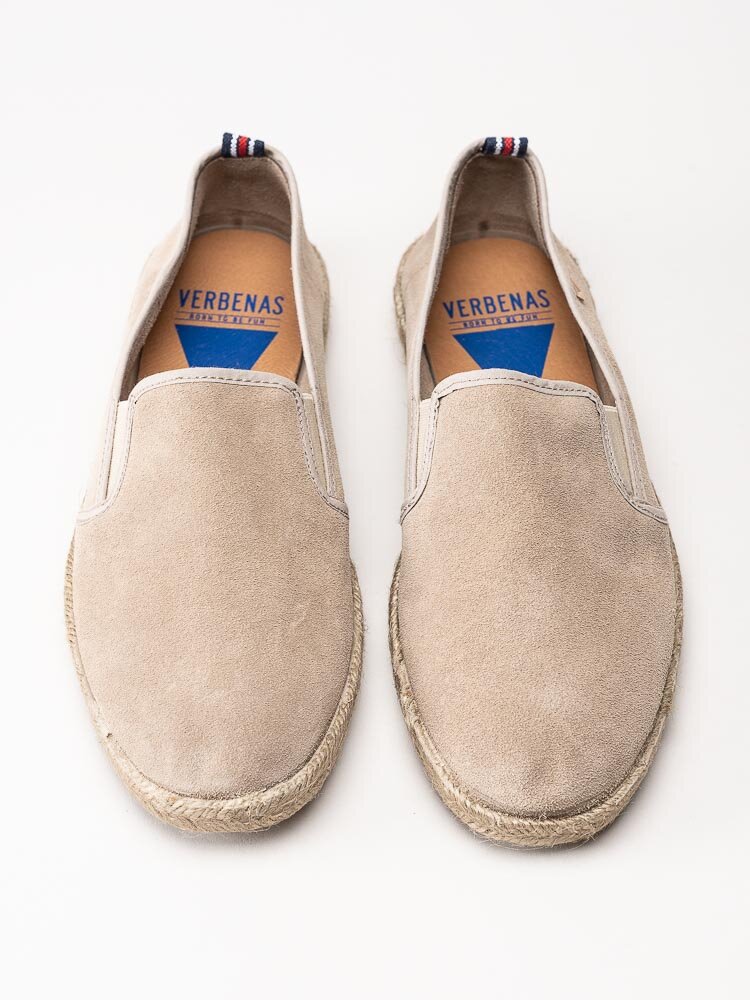 Verbenas - Troy - Beige slip on espadrillos i mocka