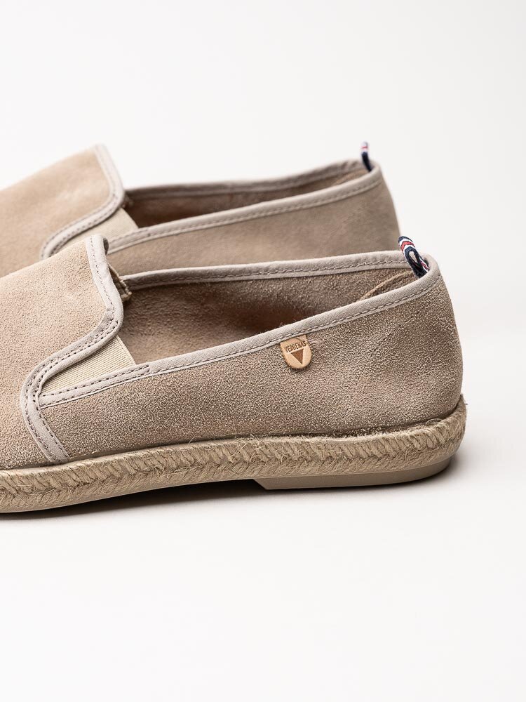 Verbenas - Troy - Beige slip on espadrillos i mocka