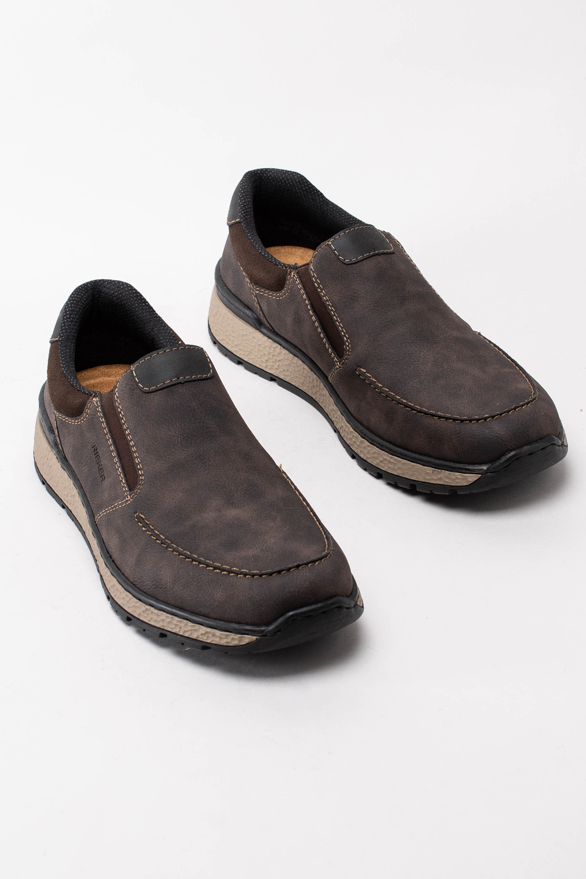 Rieker - Mörkbruna loafers