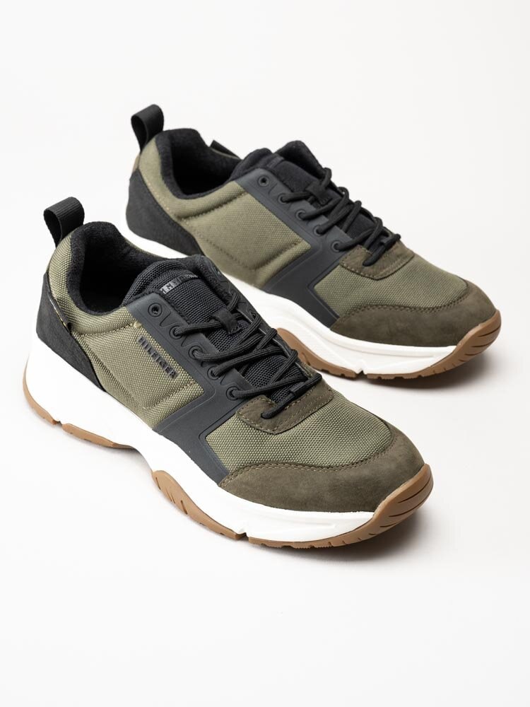 Tommy Hilfiger - Cordura Runner - Gröna sneakers i textil