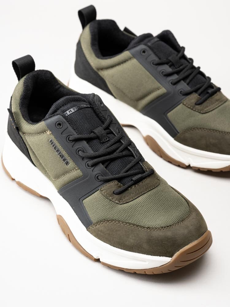 Tommy Hilfiger - Cordura Runner - Gröna sneakers i textil