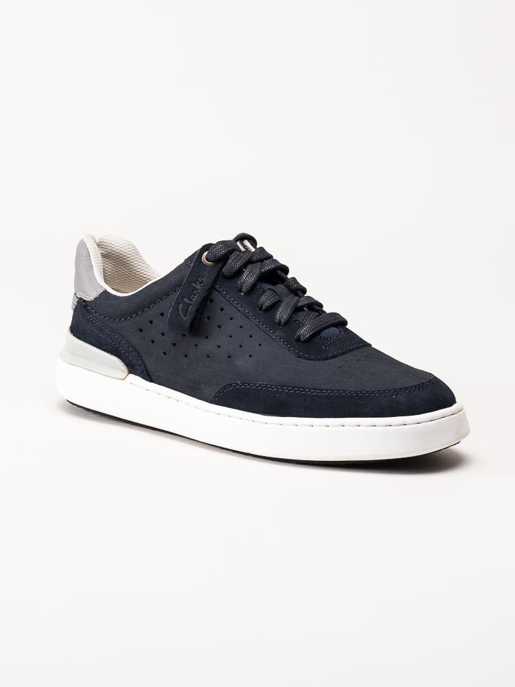 Clarks - Courtlite Tor - Marinblå sneakers i nubuck