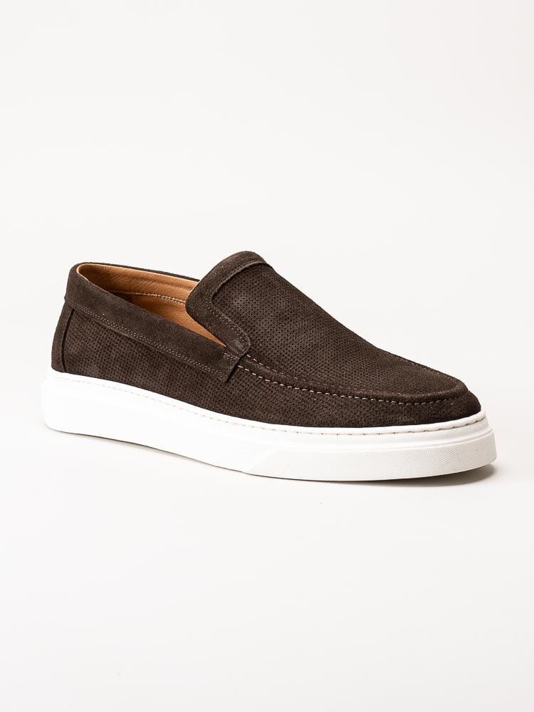 Playboy Footwear - Karl - Bruna slip on skor i mocka