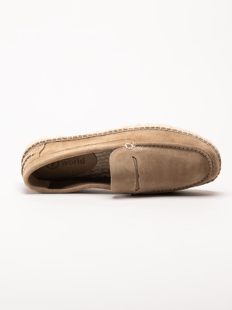 Natural World - Moccasin serraje - Beige eco-vänliga loafers i mocka