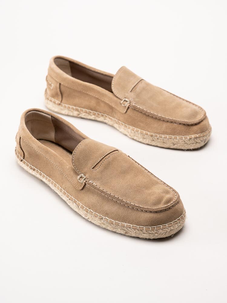 Natural World - Moccasin serraje - Beige eco-vänliga loafers i mocka