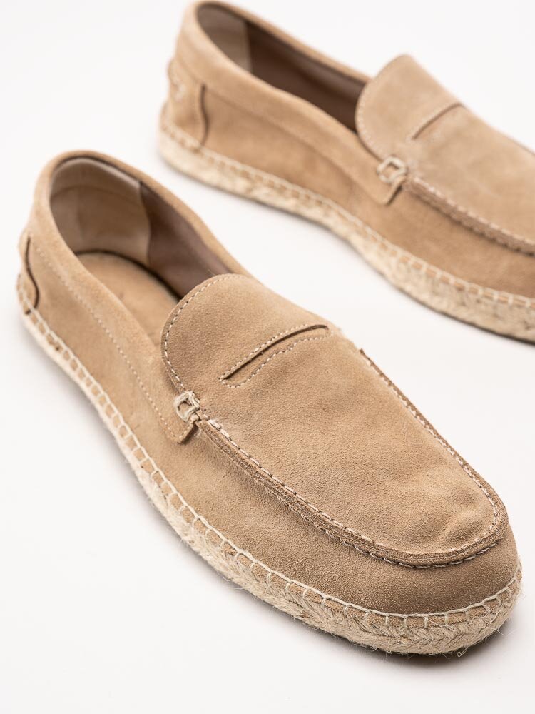 Natural World - Moccasin serraje - Beige eco-vänliga loafers i mocka