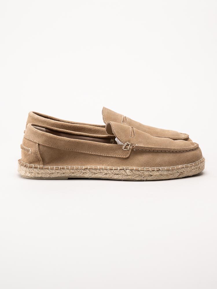 Natural World - Moccasin serraje - Beige eco-vänliga loafers i mocka