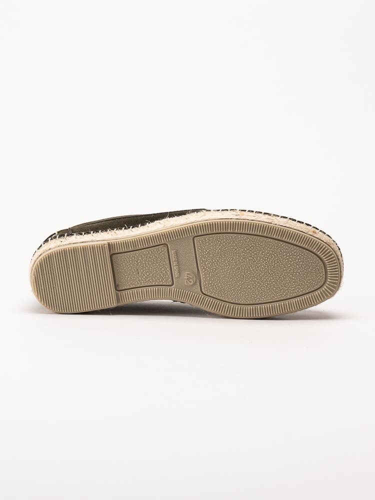 Natural World - Moccasin serraje - Mörkgröna eco-vänliga loafers i mocka