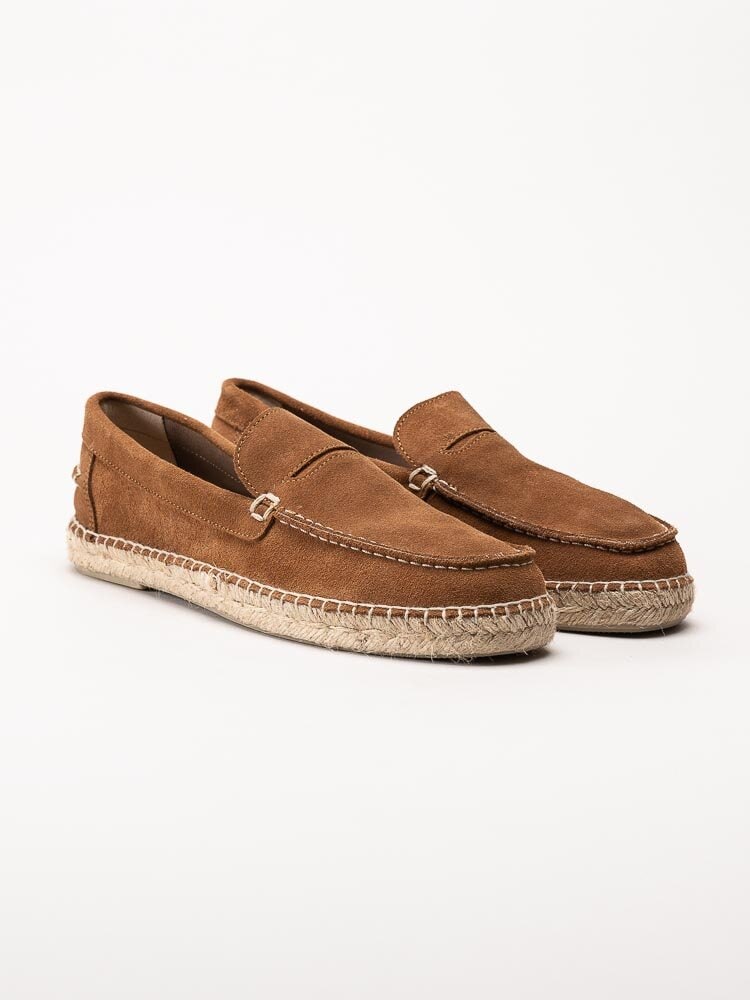 Natural World - Moccasin serraje - Bruna eco-vänliga loafers i mocka