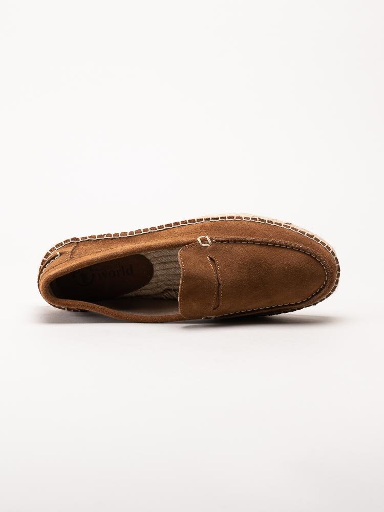 Natural World - Moccasin serraje - Bruna eco-vänliga loafers i mocka