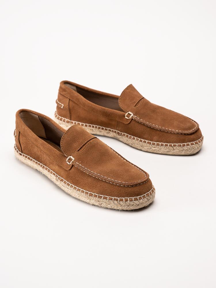 Natural World - Moccasin serraje - Bruna eco-vänliga loafers i mocka