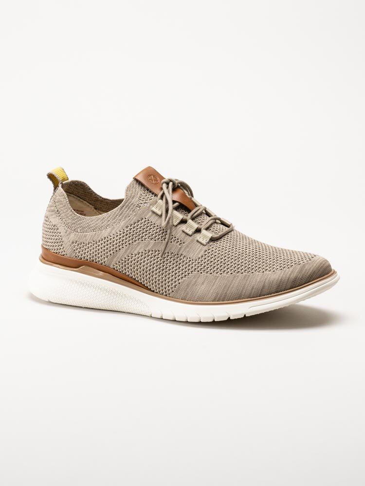 Hush Puppies - Advance Knit Laceup - Beige promenadskor i textil