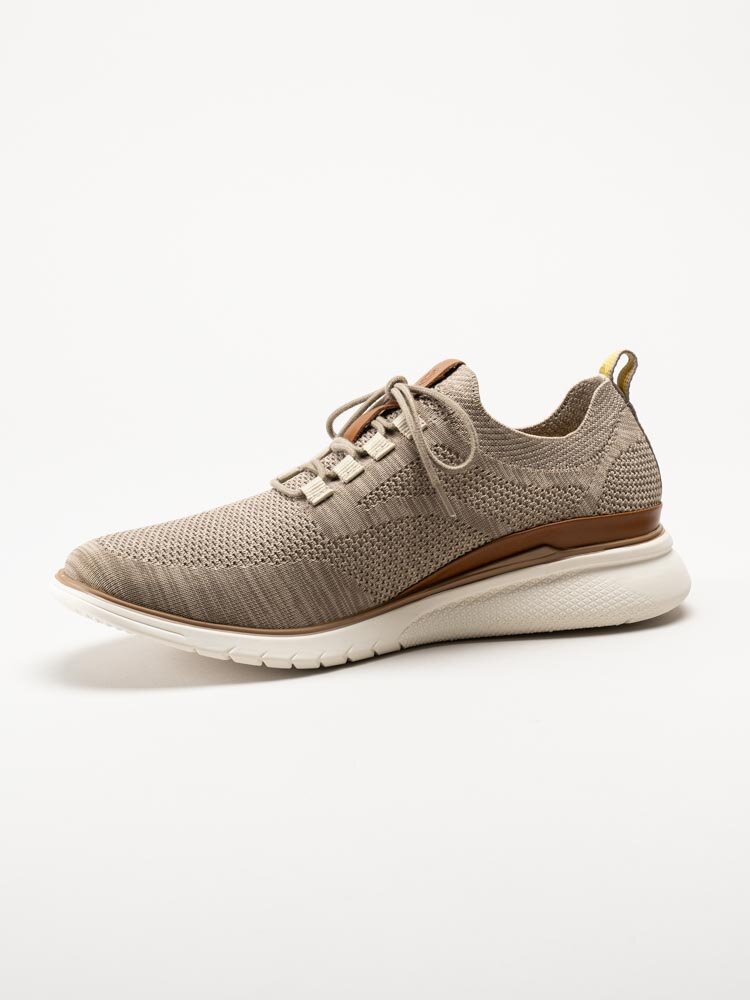 Hush Puppies - Advance Knit Laceup - Beige promenadskor i textil