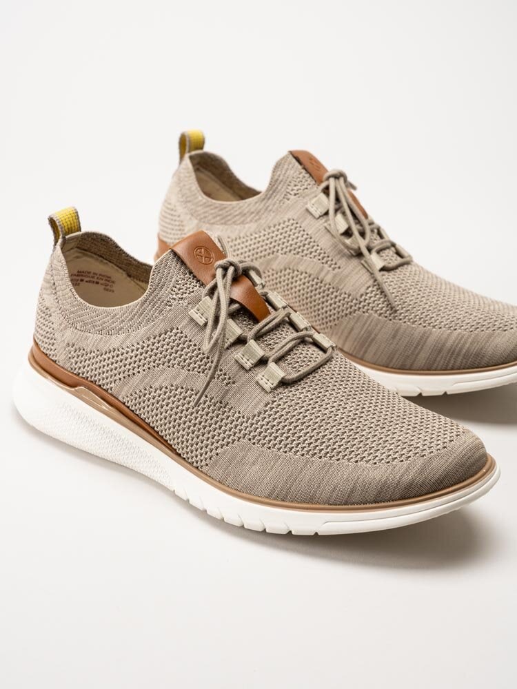 Hush Puppies - Advance Knit Laceup - Beige promenadskor i textil