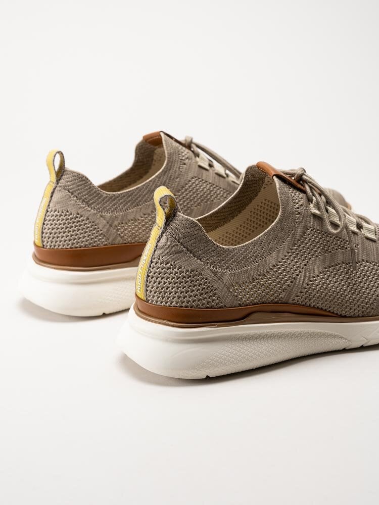 Hush Puppies - Advance Knit Laceup - Beige promenadskor i textil