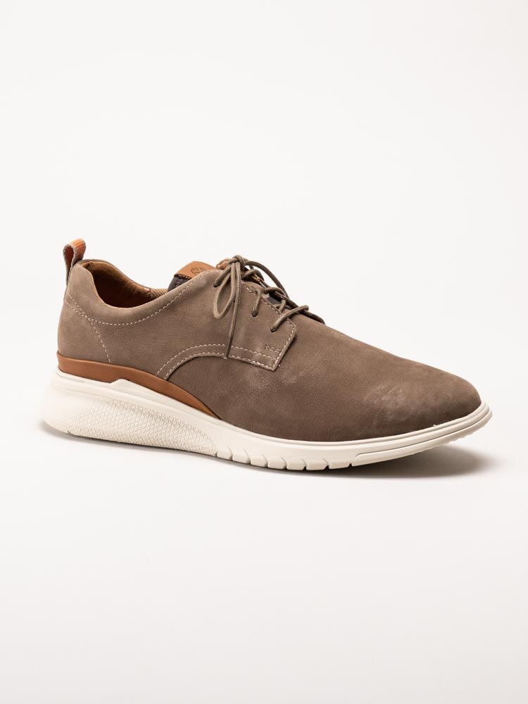 Hush Puppies - Advance Laceup - Bruna promenadskor i nubuck