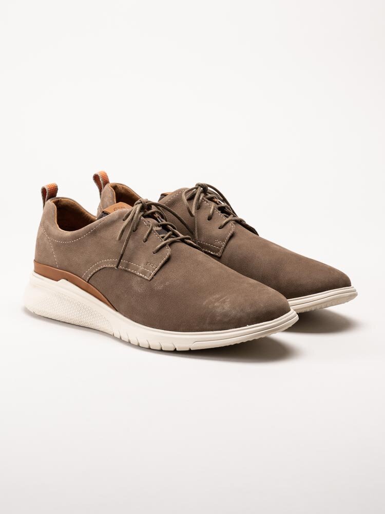 Hush Puppies - Advance Laceup - Bruna promenadskor i nubuck