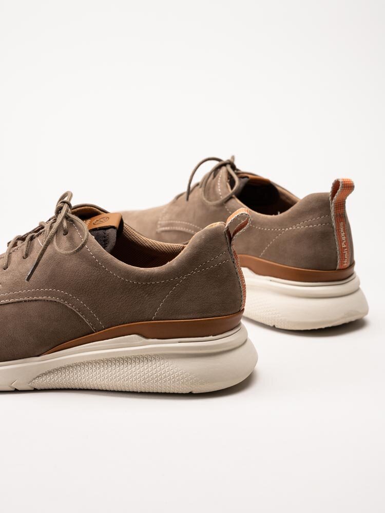 Hush Puppies - Advance Laceup - Bruna promenadskor i nubuck