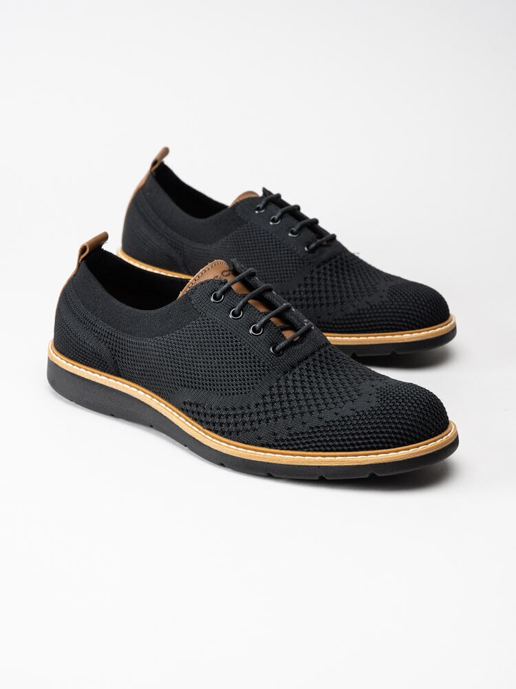 Igi & Co - Svarta snörskor i textil