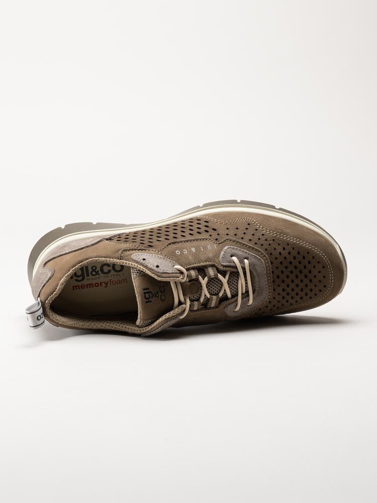 Igi & Co - Bruna snörskor i nubuck