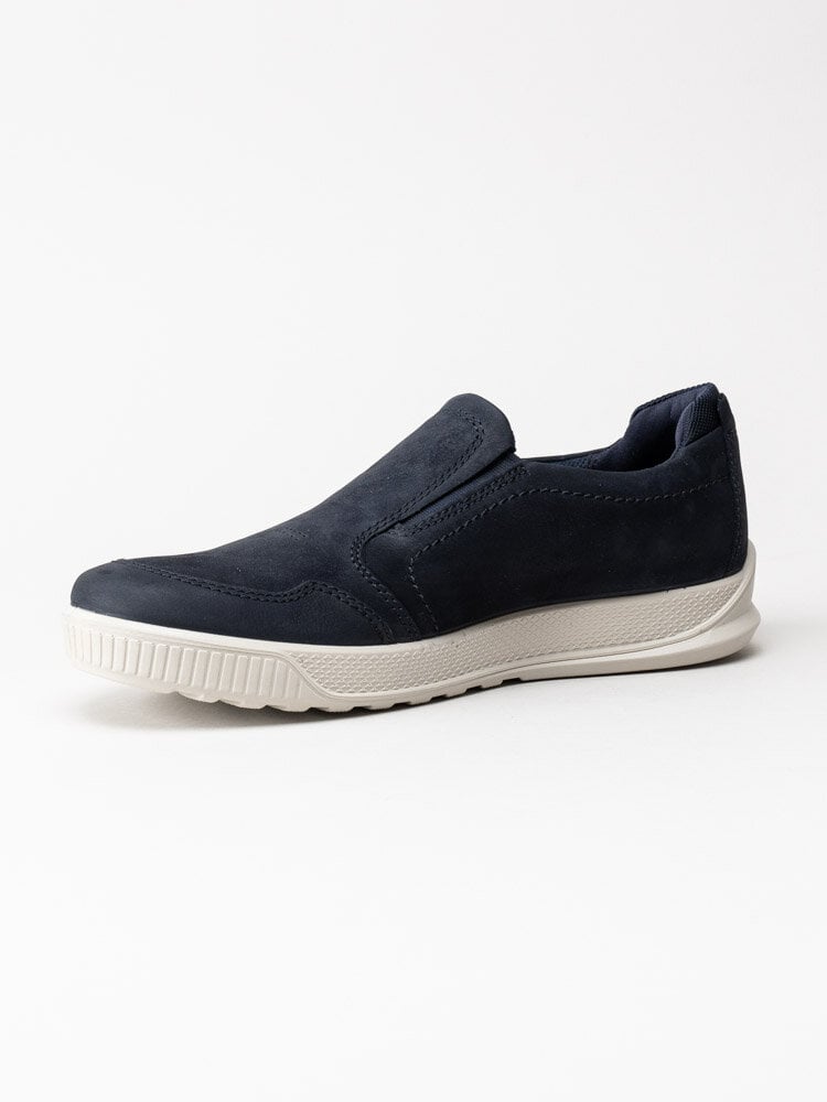 Ecco - Byway M Slip On - Blå slip on skor i oljad nubuck