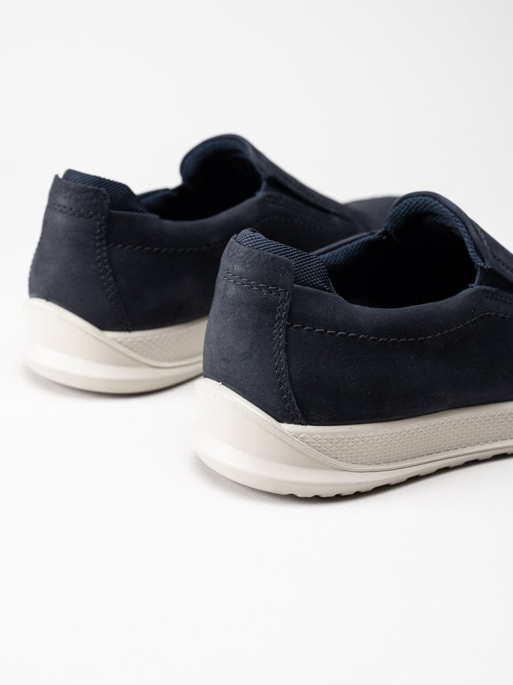 Ecco - Byway M Slip On - Blå slip on skor i oljad nubuck