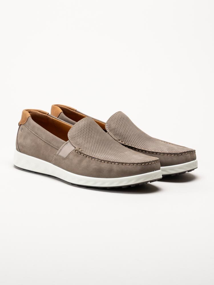 Ecco - S Lite Moc M - Grå slip on skor i nubuck