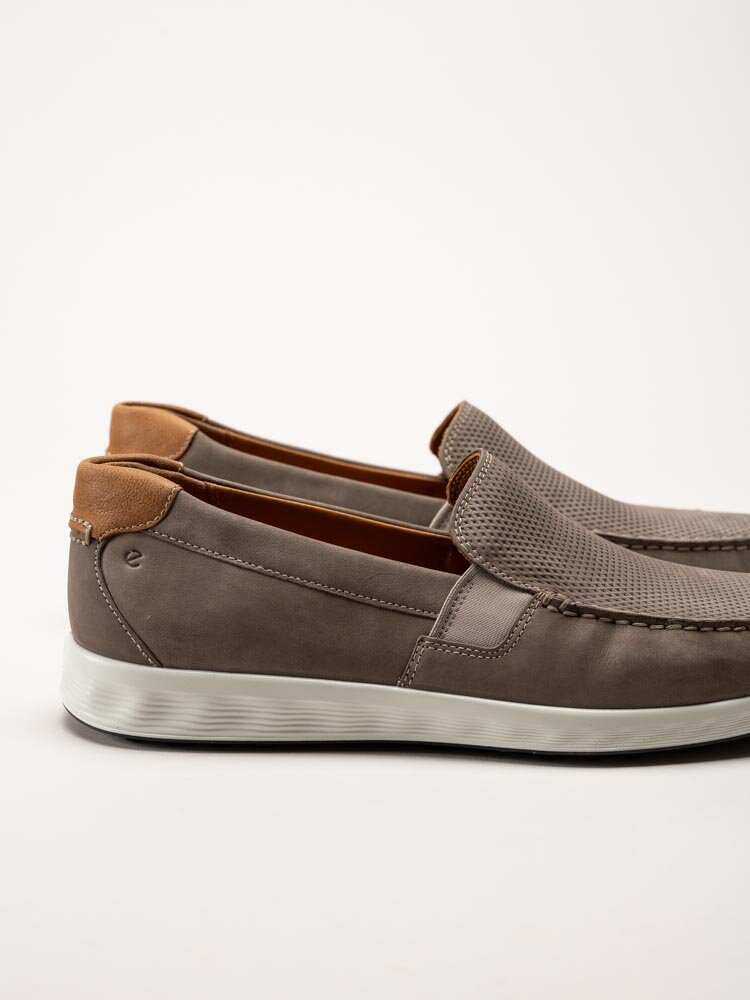 Ecco - S Lite Moc M - Grå slip on skor i nubuck