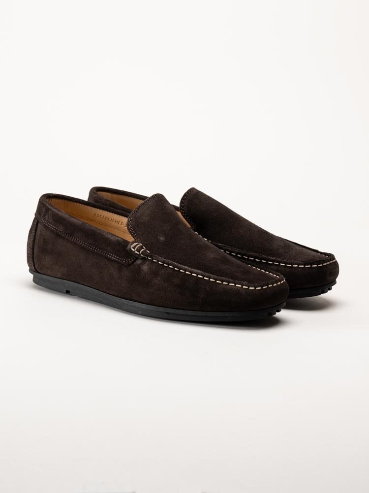 Gant Footwear - Wilmon - Mörkbruna loafers i mocka