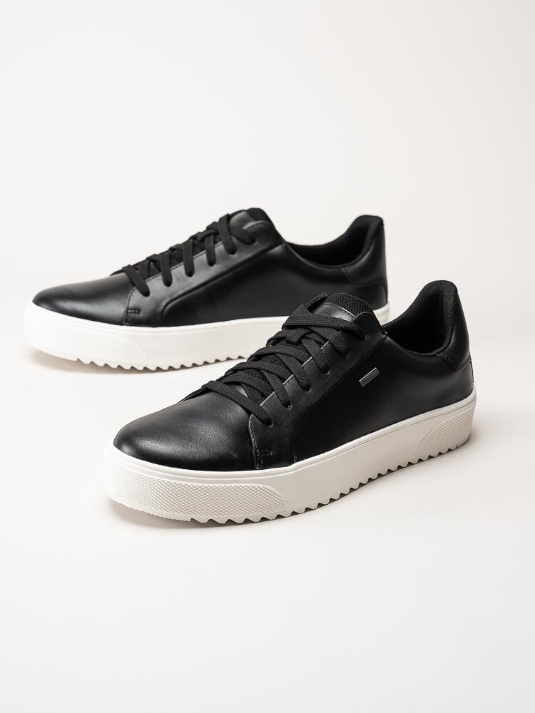 PoleCat - Rex Turin GTX - Svarta skinnsneakers med Gore-Tex