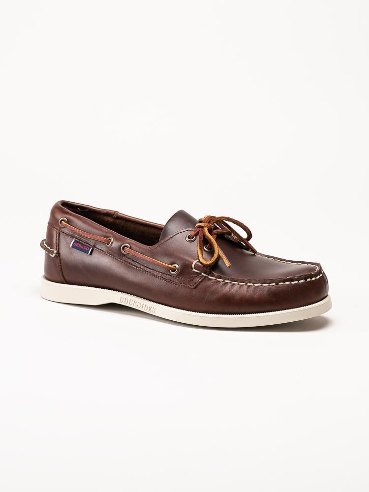 Sebago - Docksides Portland Waxed - Bruna seglarskor i skinn