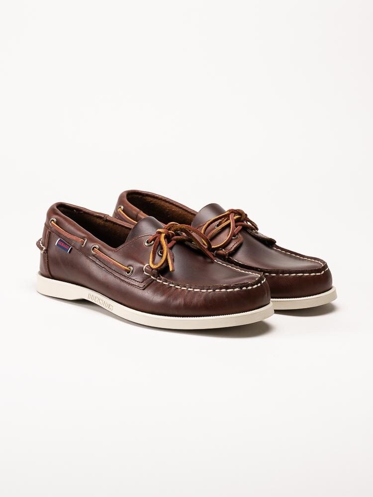 Sebago - Docksides Portland Waxed - Bruna seglarskor i skinn