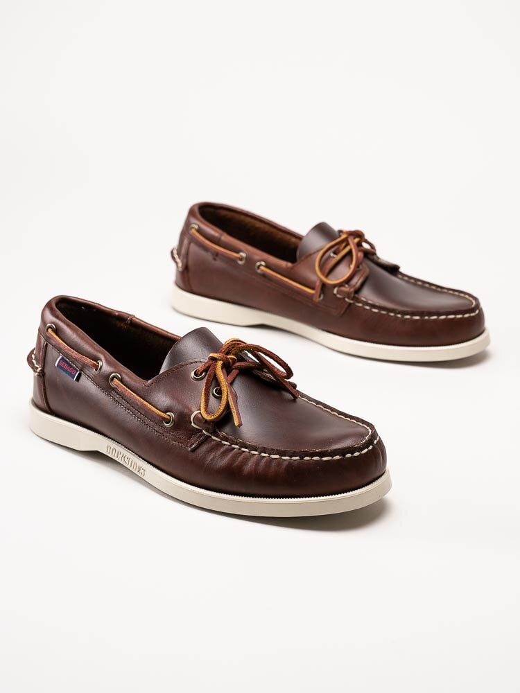 Sebago - Docksides Portland Waxed - Bruna seglarskor i skinn