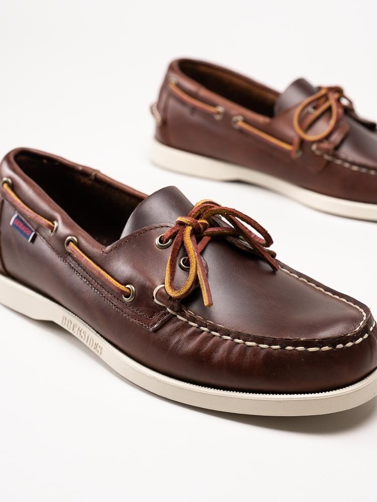 Sebago - Docksides Portland Waxed - Bruna seglarskor i skinn