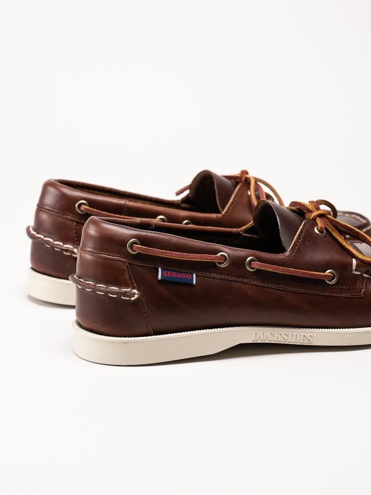 Sebago - Docksides Portland Waxed - Bruna seglarskor i skinn