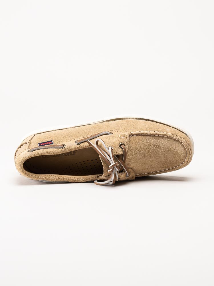 Sebago - Portland Flesh Out - Beige seglarskor i mocka