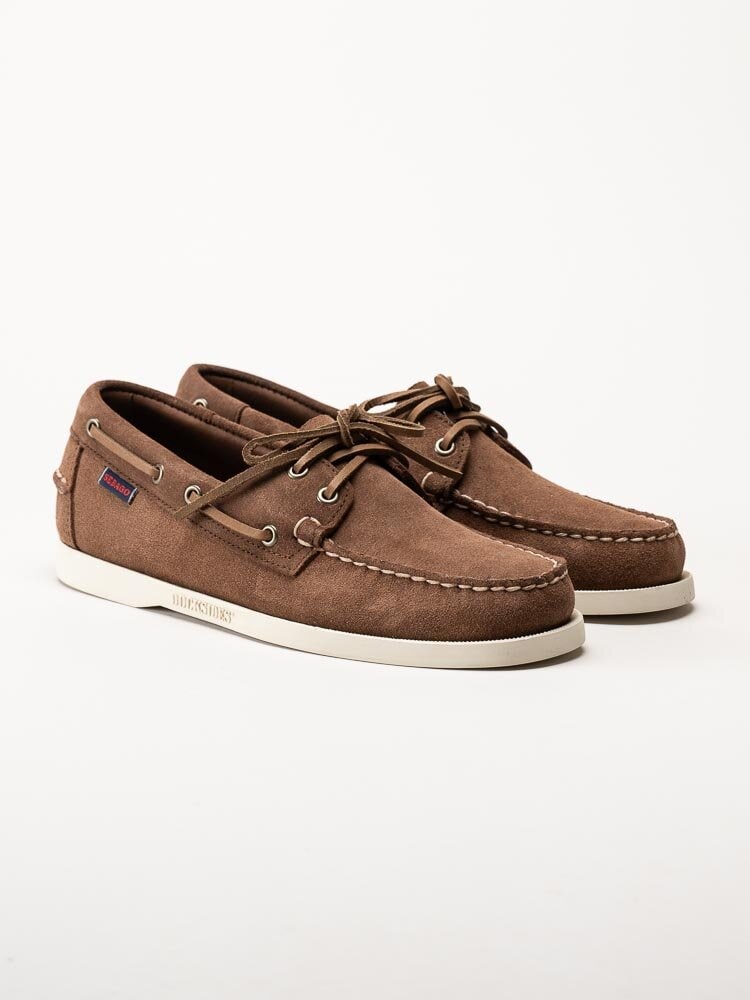 Sebago - Portland Flesh Out - Mörkbruna seglarskor i mocka