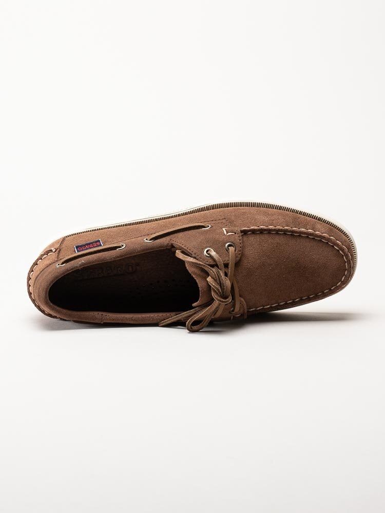 Sebago - Portland Flesh Out - Mörkbruna seglarskor i mocka