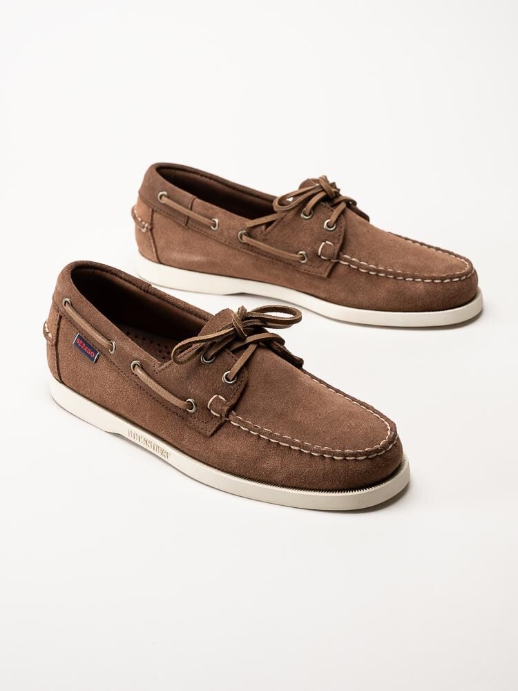 Sebago - Portland Flesh Out - Mörkbruna seglarskor i mocka