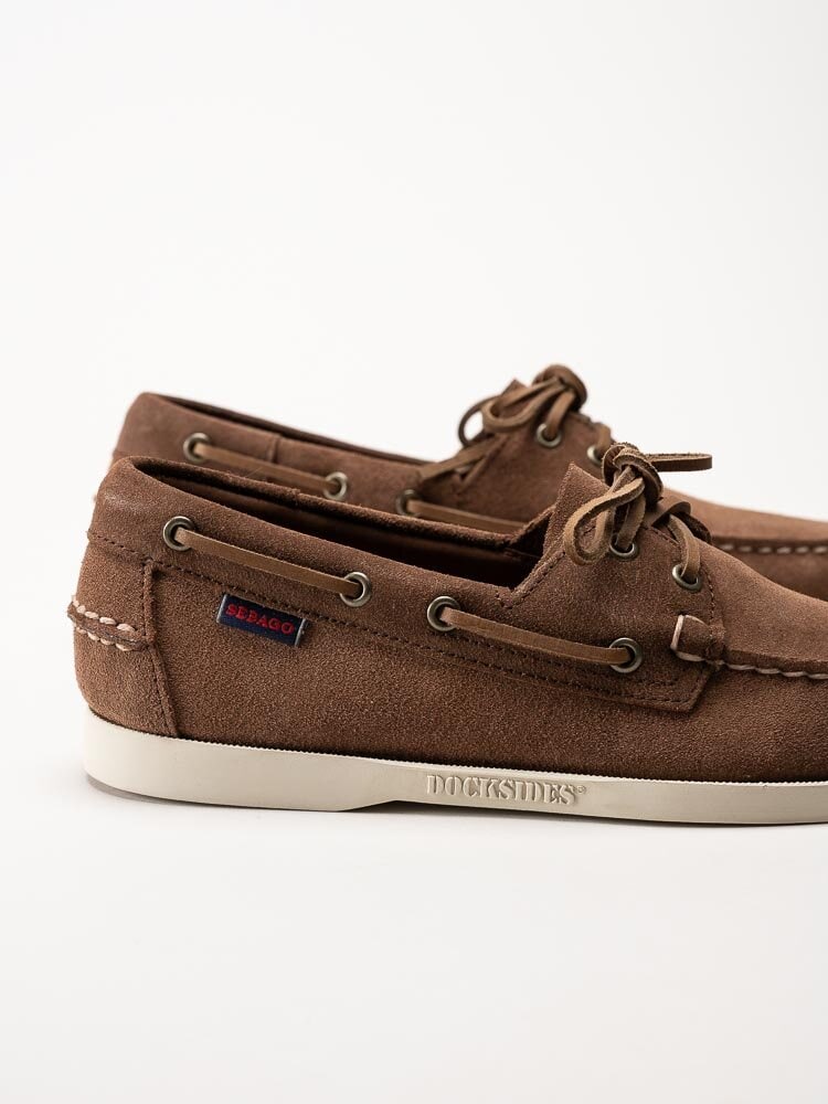 Sebago - Portland Flesh Out - Mörkbruna seglarskor i mocka