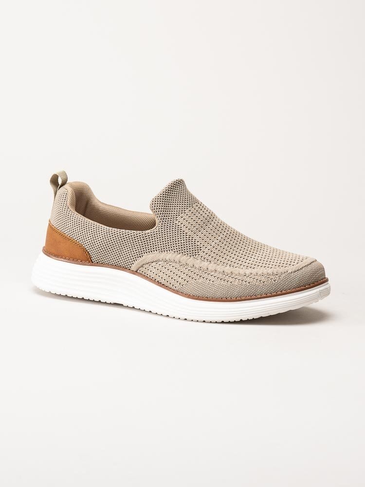 CC Resorts - Beige slip on skor i textil