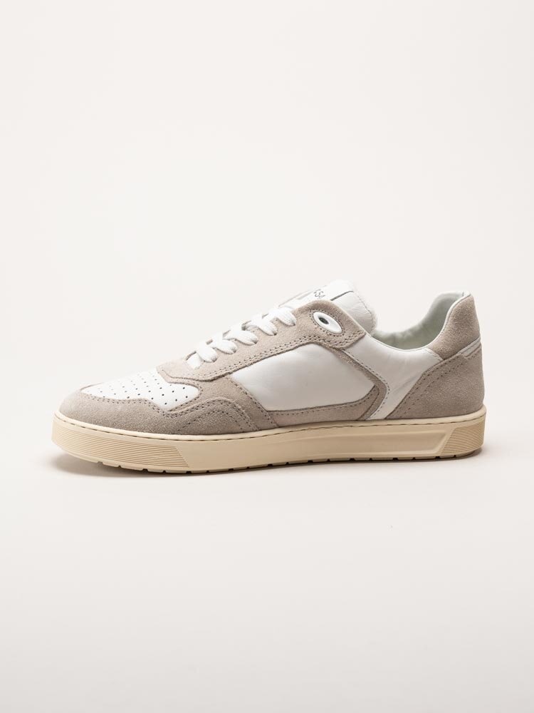 Sioux - Tedroso 704 - Beige vita sneakers i skinn och mocka